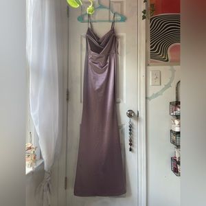 purple windsor dress.satin, form fitting at top flowy at the bottom.never worn